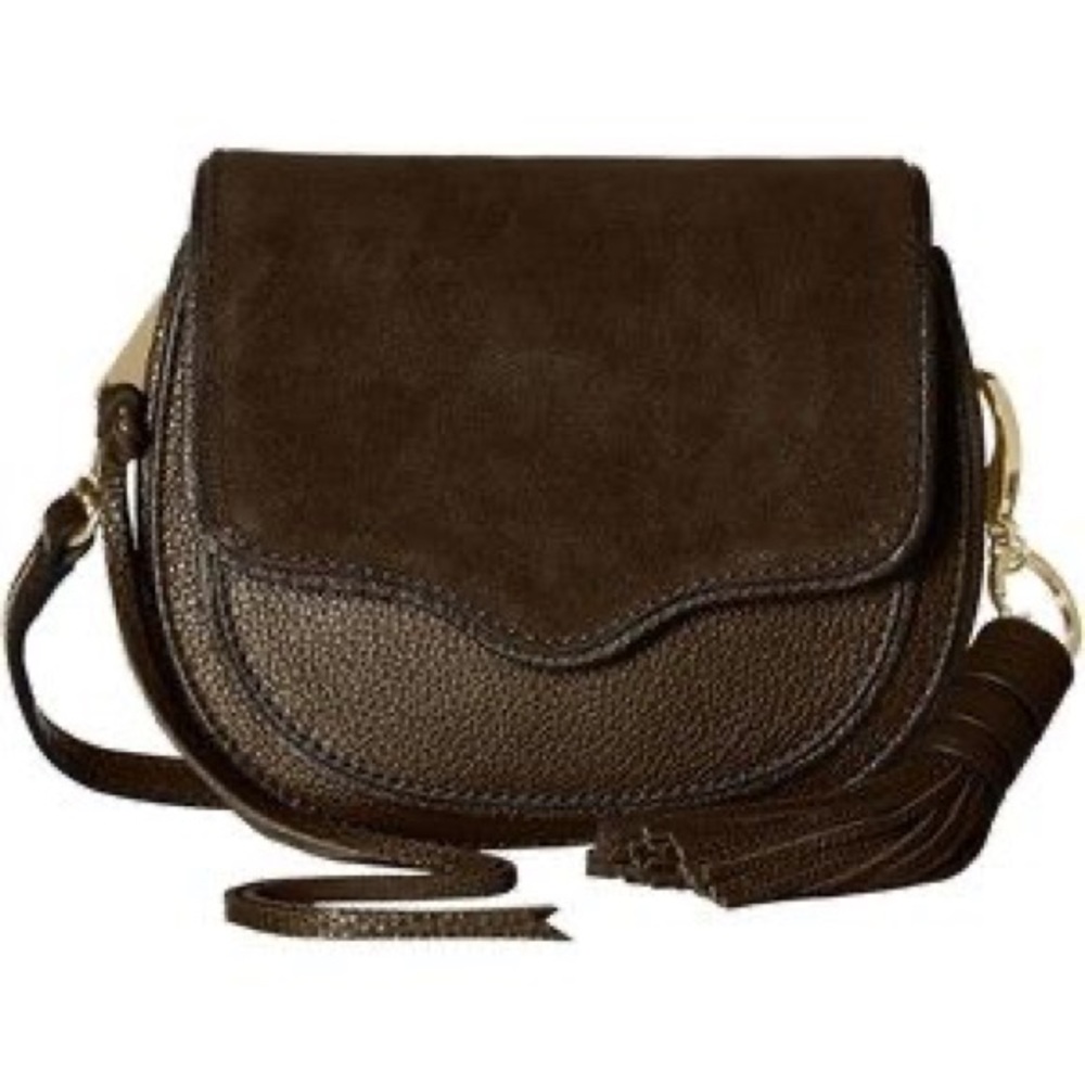 NWOT Rebeca Minkoff Suki crossbody bag in olive green suede/leather